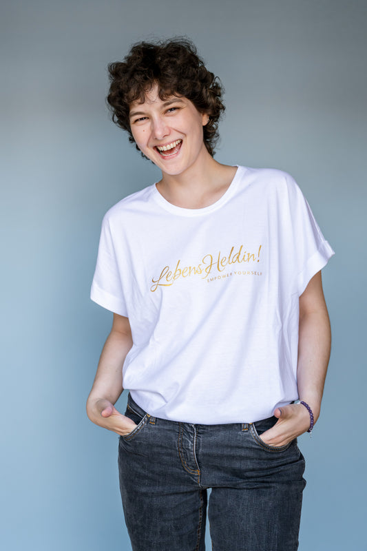 T-Shirt für LebensHeldinnen! in weiss